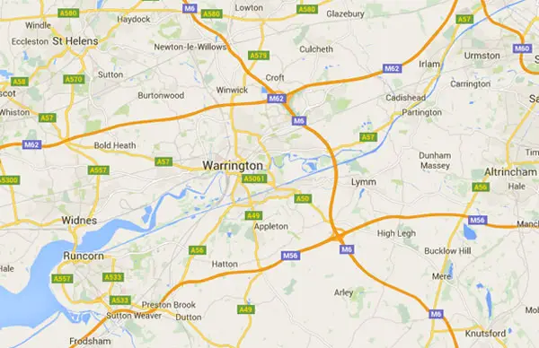 Warrington Map